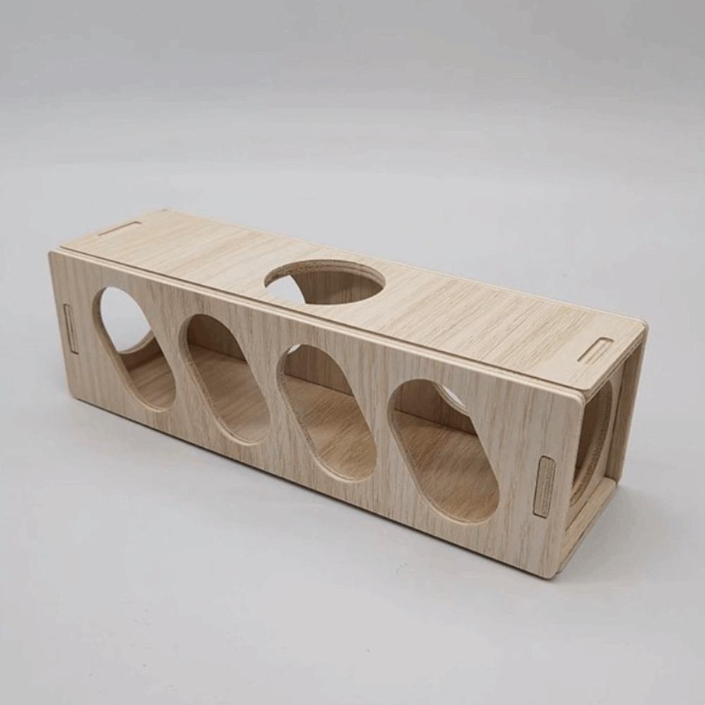 Natural Wood Hamster Tunnel Chewable Surface Durable Escape Maze Thickened DIY Crafts Hamster Hideout Tube Small Animal Pet
