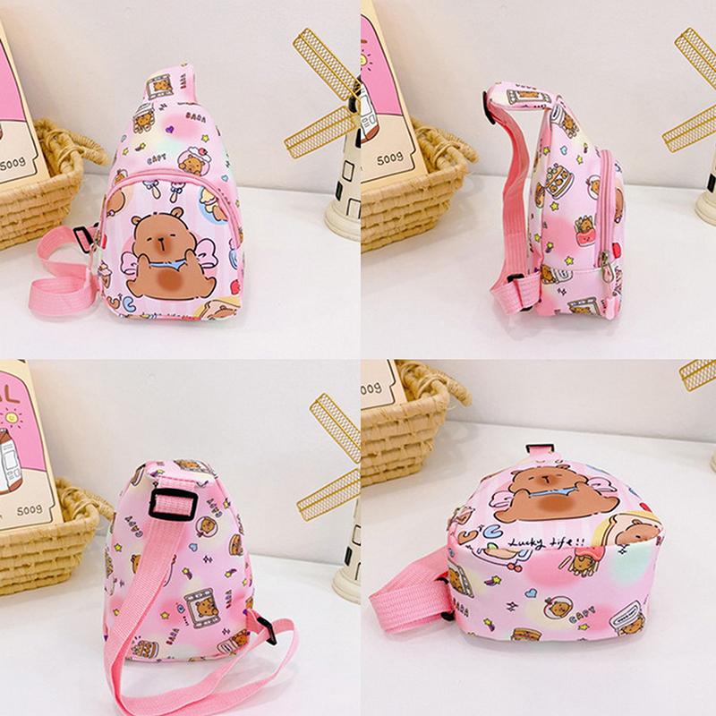 Capybara Backpack Cute Doll Stuffed Bag Multifunctional Storage Bag Capybara Chest Bag Home Decoration Shoulder Messenger Bag
