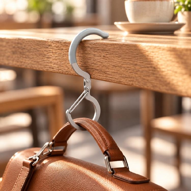 Practical Bag Hanging Hook for Tables, Chairs, and Rails, Folding S Shape Hangers for Umbrellas, Water Bottles, and Small Carried Items