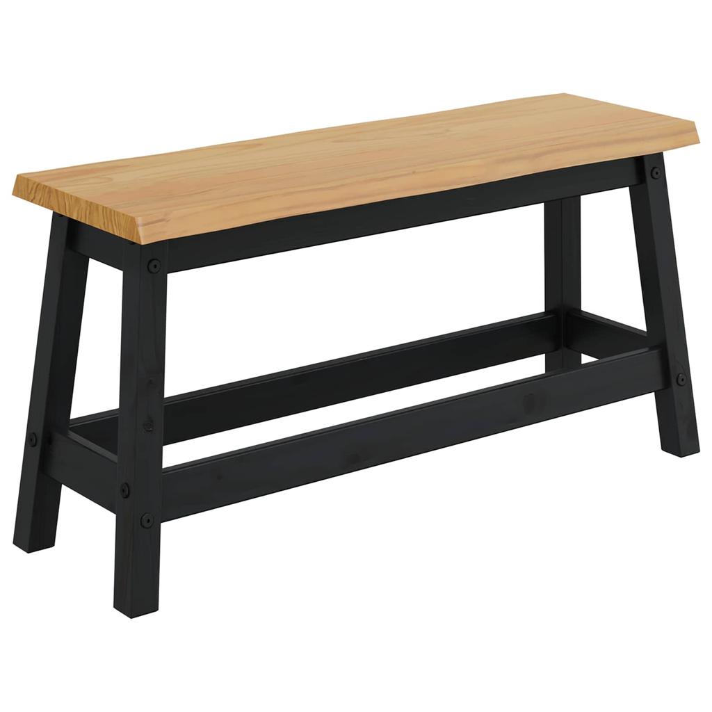 VidaXL Dining Bench EKAI Black 91.5 x 29 x 45.5 cm