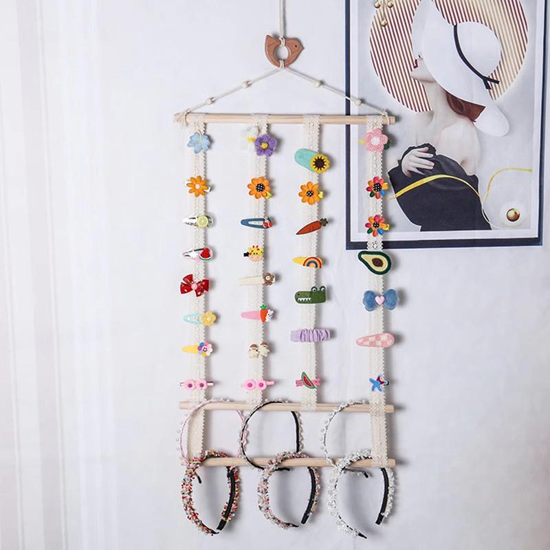 Hairpin Storage Girl Hair Accessories Headband Headdress Hairpin Wall Hanging Bathroom Wall Clip Display Rack