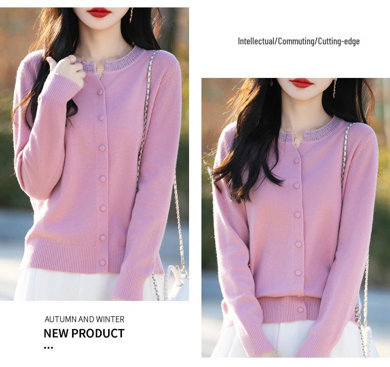 2025 Spring Rhinestone Knit Cardigan for Women