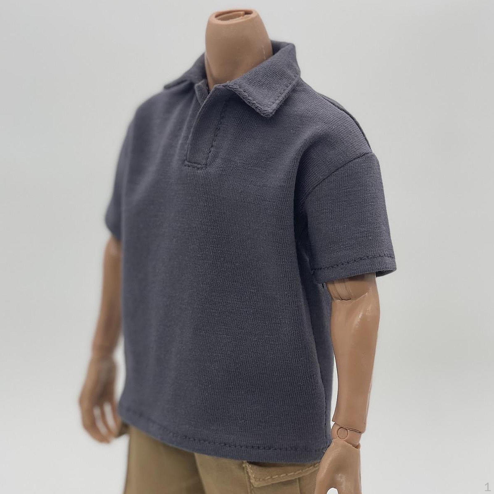 

Масштаб 1/6 1:6 Мужская фигурка лацкан футболка костюм аксессуар для 12 фигурок Deep Gray