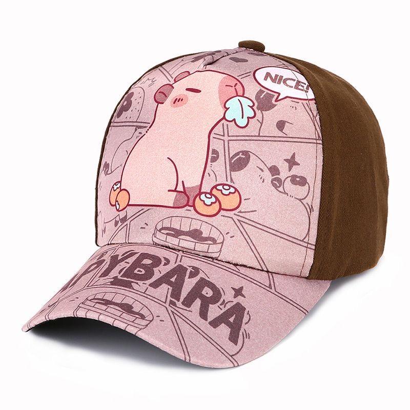 

Горячая Распродажа Детская Кепка с принтом в виде капибары для мальчиков и девочек, уличная Кепка с козырьком от солнца, Милая Кепка с капибарой, Милая Детская Бейсболка 50cm-54cm