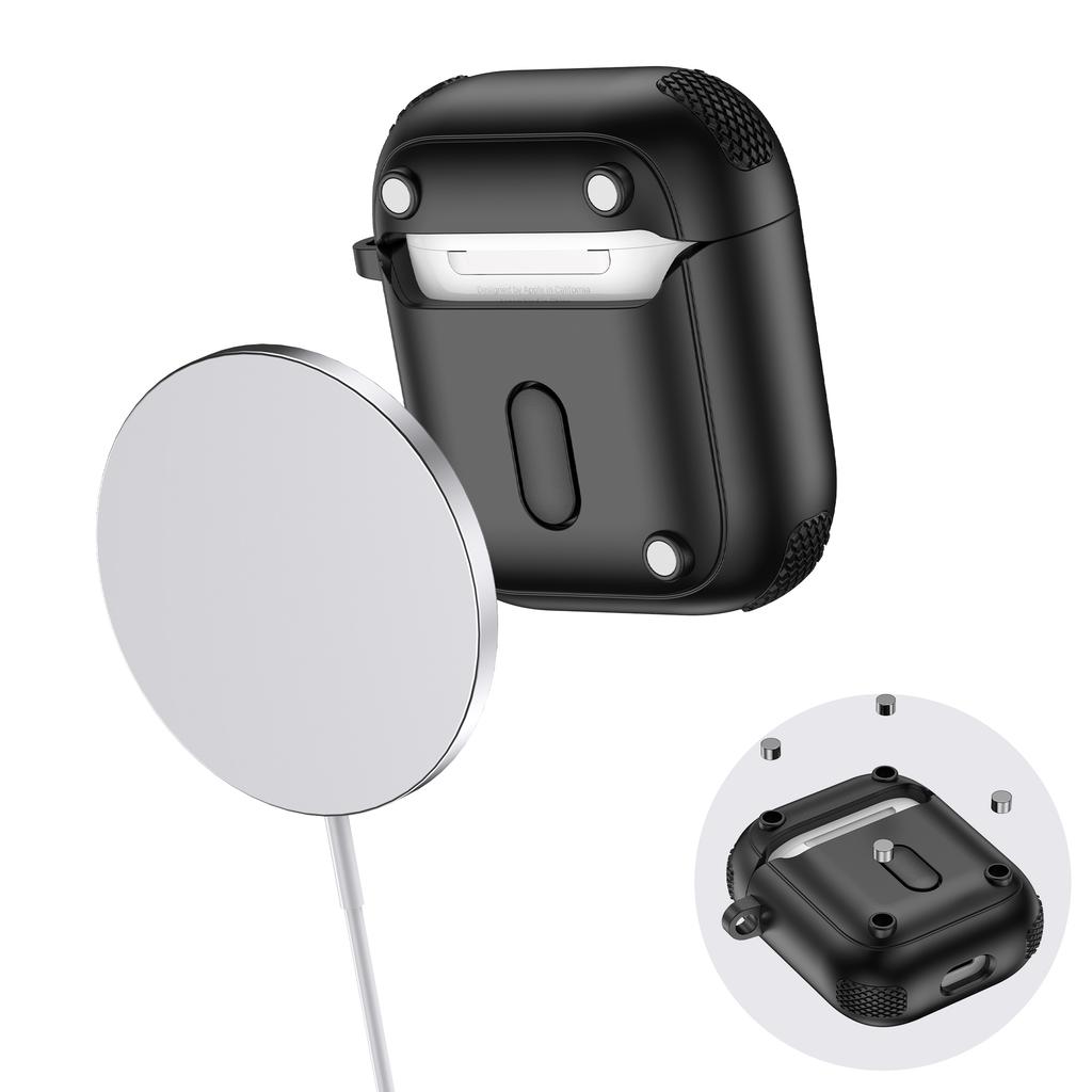 Kopfhörerhülle Für Apple AirPods mit Ladecase (2016)/(2019)/AirPods mit kabellosem Ladecase (2019) TPU + PC Hülle