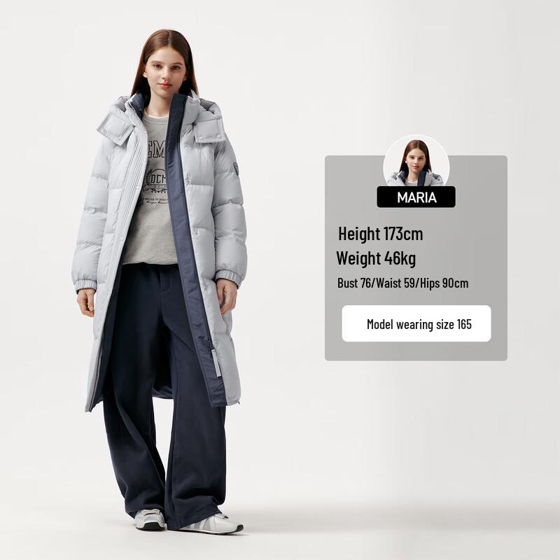 Tanboer Women's Reversible Long Down Parka with Detachable Hood