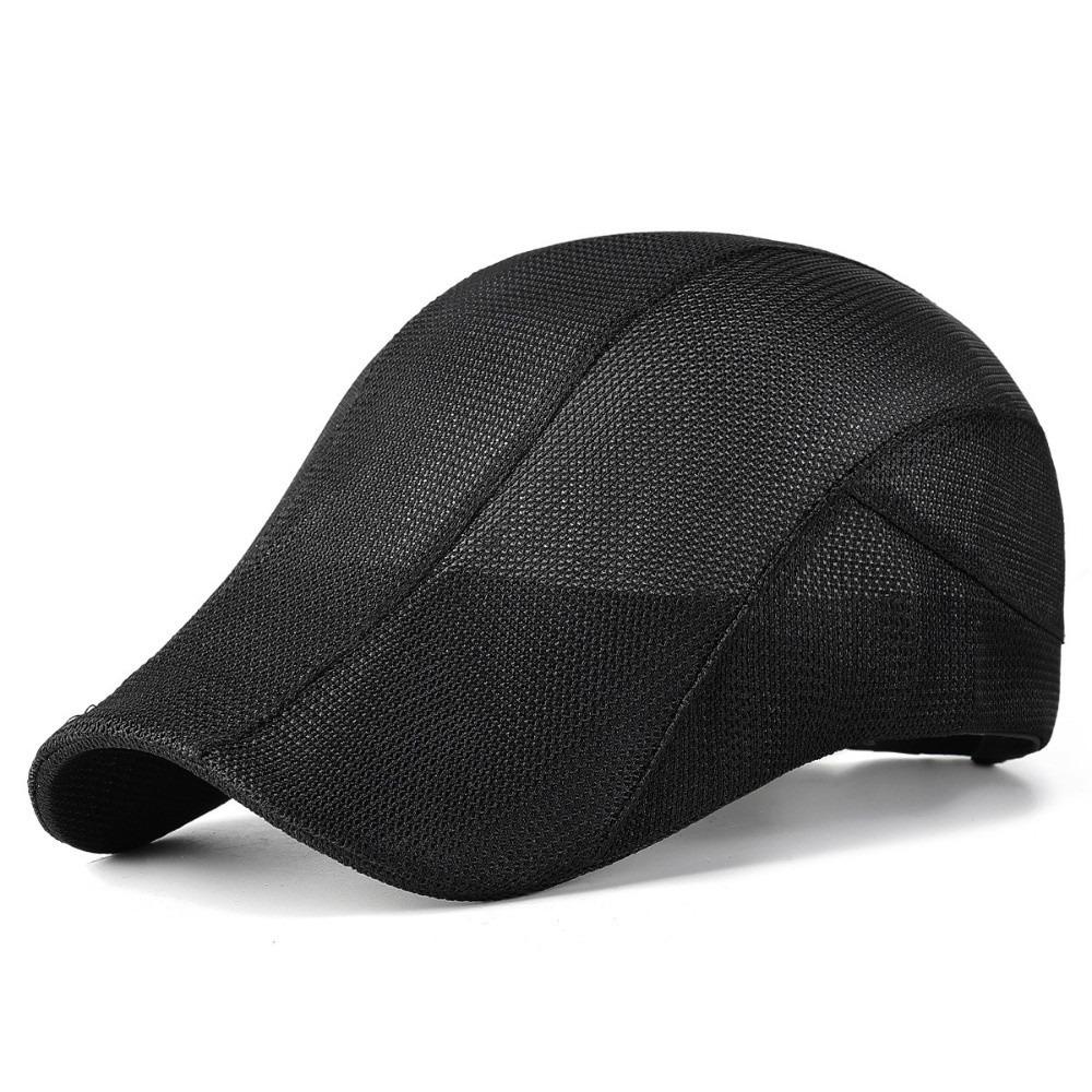 Vintage Summer Forward Cap Solid Panel Full Mesh Baseball Cap Adjustable Breathable Painter Hat Sun Hat