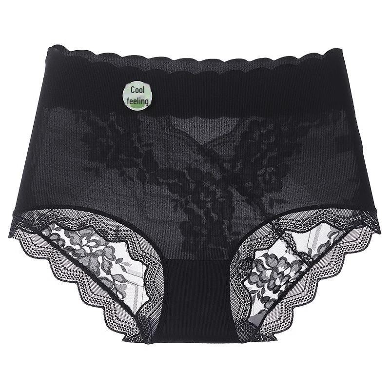 

«Кружевное бесшовное нижнее белье Ice Silk с высокой талией для женщин» XXL (115-150 lbs)