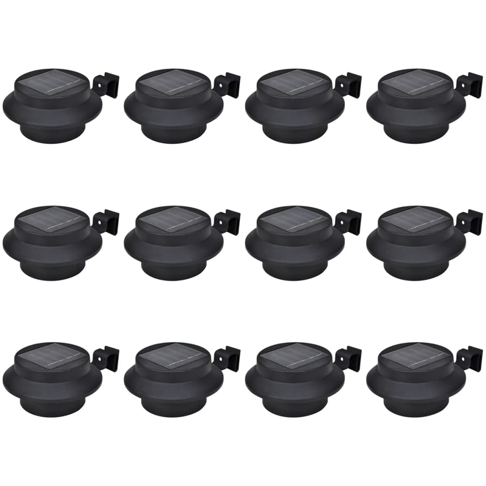 Lampes solaires à LED d'extérieur pour clôture 12 pcs