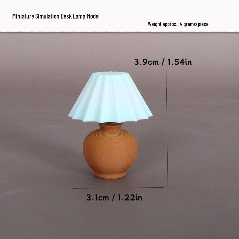 1:12 Miniature Colorful Bedside Table Lamp for Dollhouse Decor