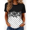 Fashion Women Retro Creative Flower  Print T Shirt Funny Casual O-neck Short Sleeves T-shirt Summer Female Tee Shirt
