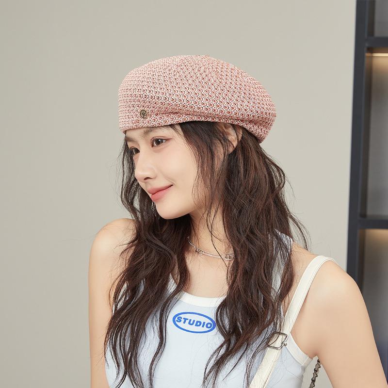 Spring and summer new sweet versatile beret women's light luxury high-end sense breathable face small painter hat