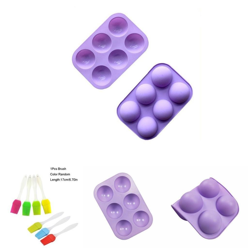 Vielseitige 3D 6-Loch Halbkugel Silikonform für perfekt geformte Schokoladen- und Kuchenleckereien