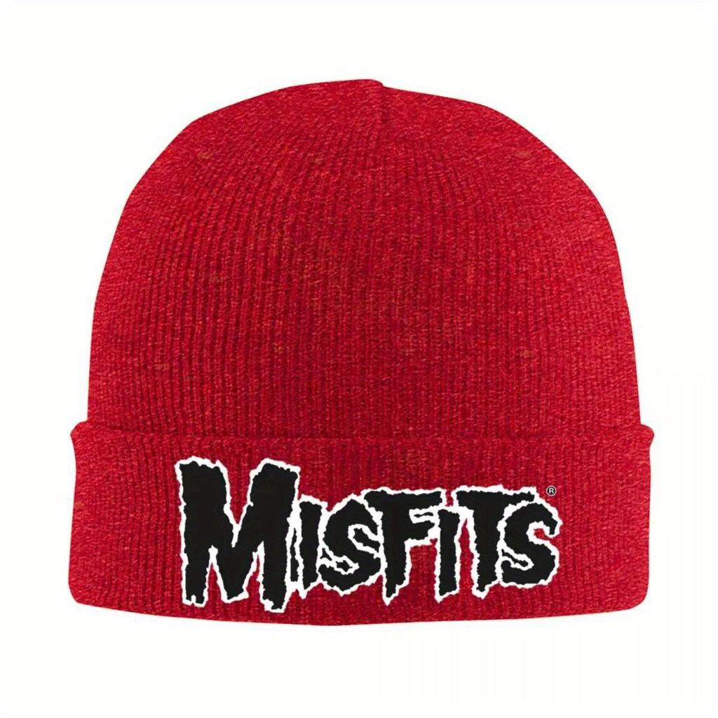 M-Misfits Bonnet Hats logo Beanie Hats Graphic Knitted Hat Winter Y2K Cool Men Women  Gym Elastic Cap