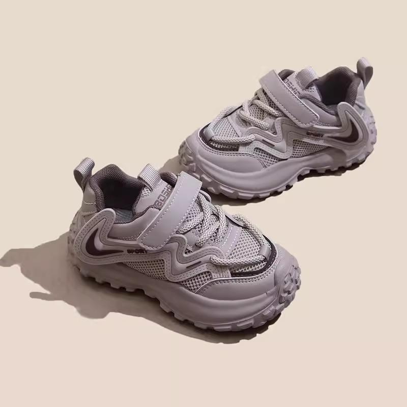 2025 Kids' Black Sneakers: Spring/Autumn Boys' & Girls' Velvet Winter Running Shoes