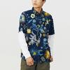 Vans Floral Print Loose Comfortable Casual Short Sleeve Shirt Men shirts Dark-Blue VN0A545QZ53