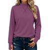 Women's Casual Mock Neck Long Sleeve Top with Thumb Holes