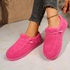 Warm Cotton Shoes 2025 Winter New Elastic Band Plus-size Flat Slip-over Women's Shoes