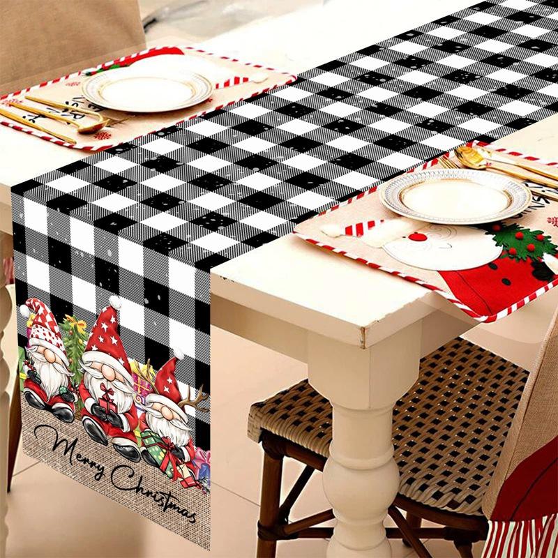 Christmas Tree Table Runner Merry Christmas Decorations for Home Xmas Party Decor 2026 Navidad Notal Noel Ornament New Year 2026