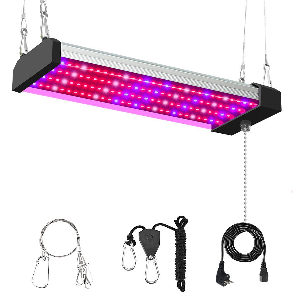 Verbindbare LED Pflanzenwachstumslampe Vollspektrum Hydroponische Wachstumslampe mit Zugschalter Indoor Veg Blüte Phytolampe Panel