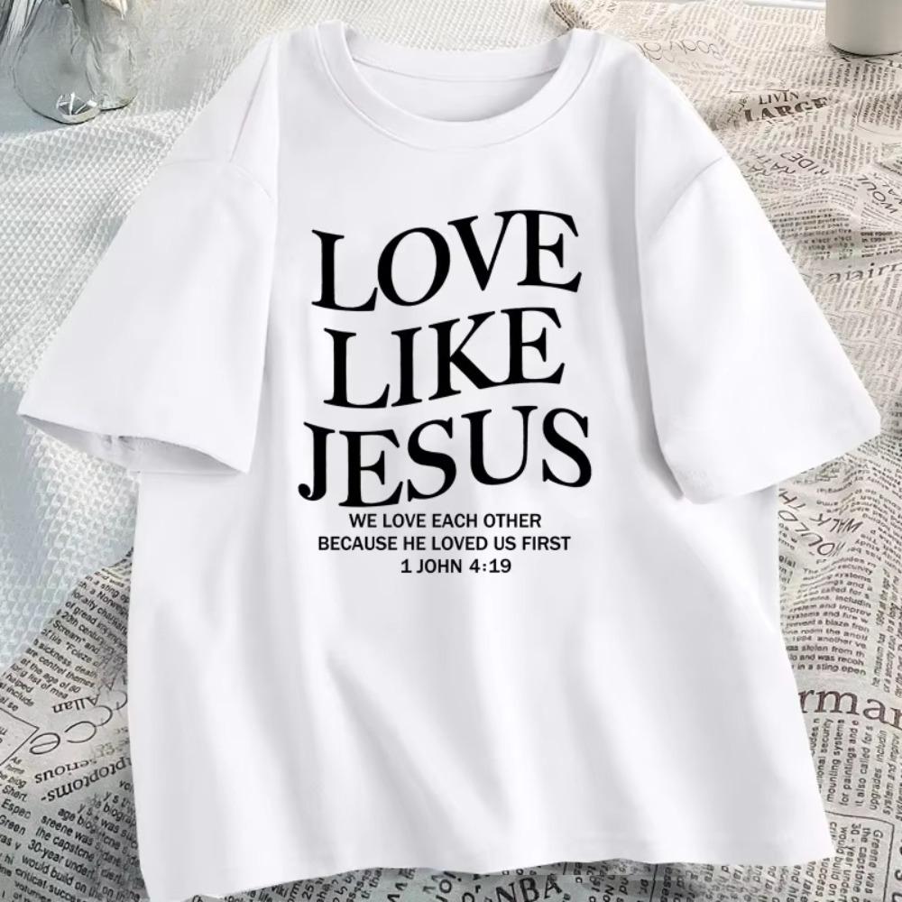Love Like Jesus Christian TShirt Faith Religion TShirt Casual ONeck Short Sleeve Men and Womens Tshirt Clothing Comfortable