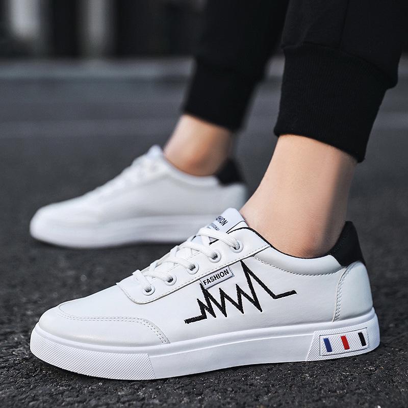 Moda Joven Hombre Otoño Invierno Casual Sport Shoes Flat Lace Up Sneakers  Zapatos Blancos comprar a buen precio — entrega gratuita, reseñas reales  con fotos — Joom
