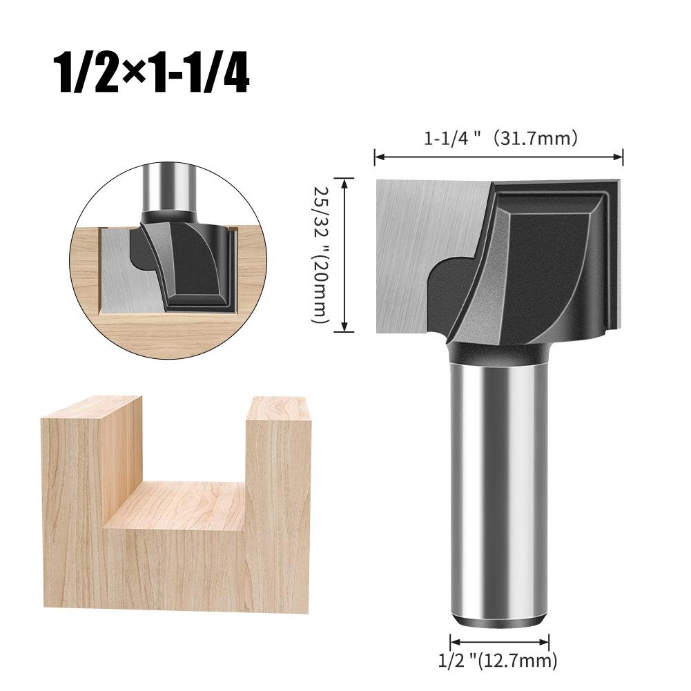 

1/2 handle bottom cleaning knife, grooving knife, woodworking milling cutter, bakelite slotting tool, trimming machine, cutter head, engraving machine Bottom Cleaner 1/2 * 1-1/4