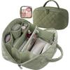 Trousse de Maquillage de Voyage pour Femme, Conception à Plat à 180°, Grande Capacité Imperméable Pochette Organisateur de Maquillage S'ouvre à Plat Trousse de Toilette, Intérieur Triple Protection, Port