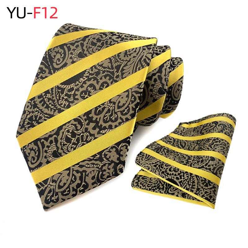 Polyester Paisley Tie Pocket Towel Two-Piece Set, Business Tie
