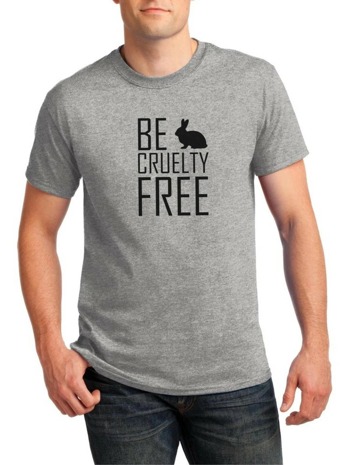 Be Cruelty Free Shirt Vegan Men Unisex Animal Rights Tee Ethical Anti Testing XL