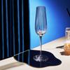 Modern Striped Vertical Transparent Glass, Red Wine & Champagne Glass for Home Parties