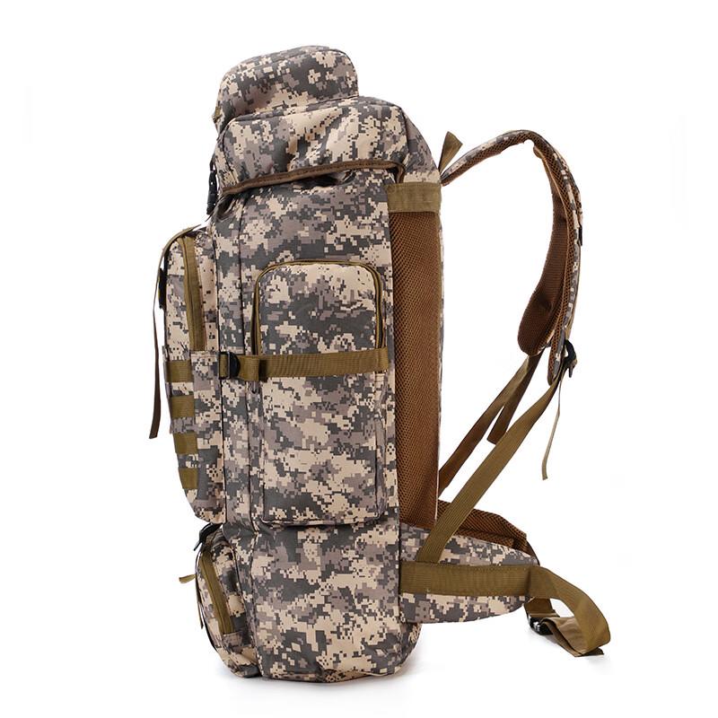 Kuzhe 80L Taktischer Camouflage Wasserdichter Reise-Wanderrucksack
