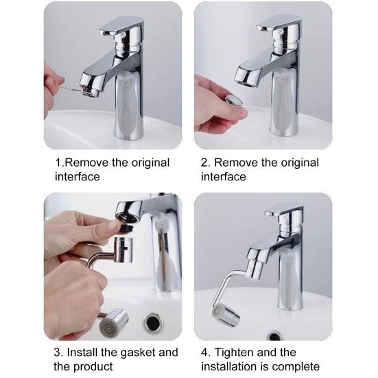 1/2Pcs 1080 Degree Rotating Faucet Extender Universal Faucet 4-Layer Filtration Protection Bathroom Sink Sprayer Attachment