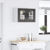 Wall Mounted Glass Cabinet LUCCA Black 60 X 31 X 40 Cm Particleboard