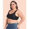 Wire Free Thin Bra Large Size Lingerie Lace Wide Straps Minimizer Women B C D E F G