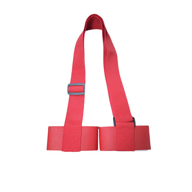 Регулируемое лыжное крепление и плечевой ремень для двойных лыж и санок