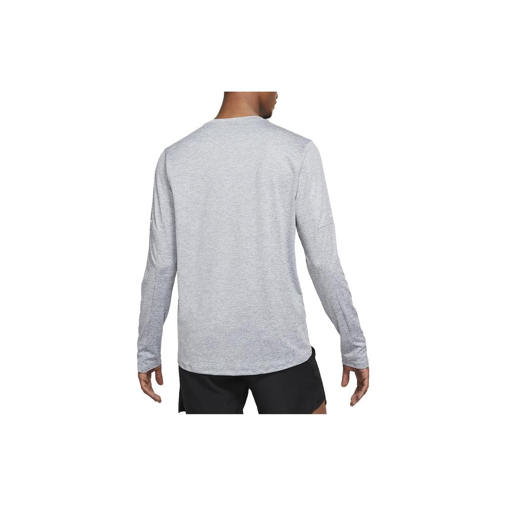 Nike Element Logo Print Color Block Crew Neck Long Sleeve T-Shirt Men Tops Gray DD4754-084