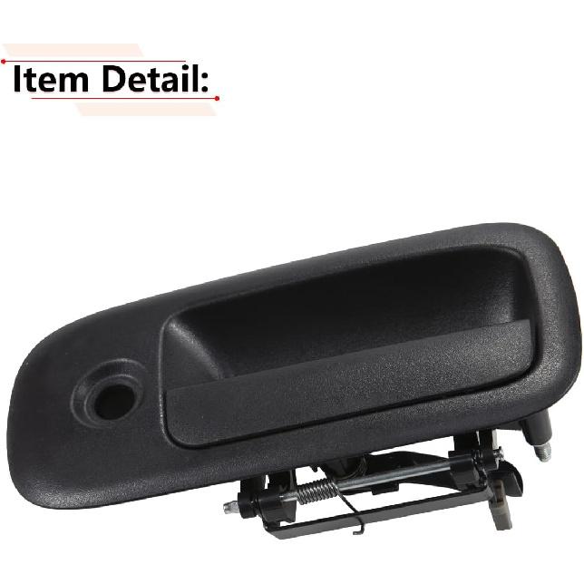 RLB-HILON Front Left Exterior Door Handle Compatible With Chevy Express 1500 2500 3500 4500 Van 1996 To 2009, For GMC Savana 1996 To 2009 Year