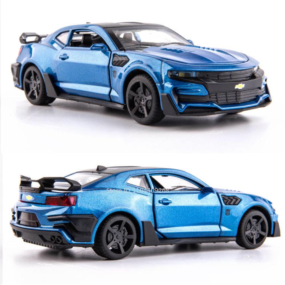 1:32 Scale Camaro Alloy Diecast Model Sports Car Toy Sound Light Doors Opened Police Vehicles Toys for Child Birthday Gifts