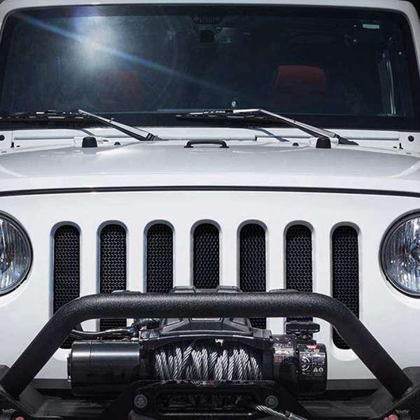 

Insect-Proof Black Metal Mesh Car Grille - 1 Piece None
