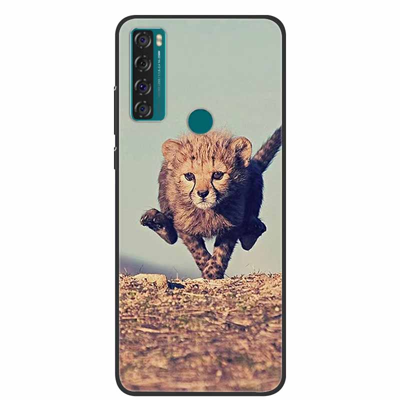 For TCL 20 SE Case Luxury Silicone TPU Soft Cover Phone Case For TCL 20 SE T671H Cartoon Funda Colourful Capa Shockproof Coque
