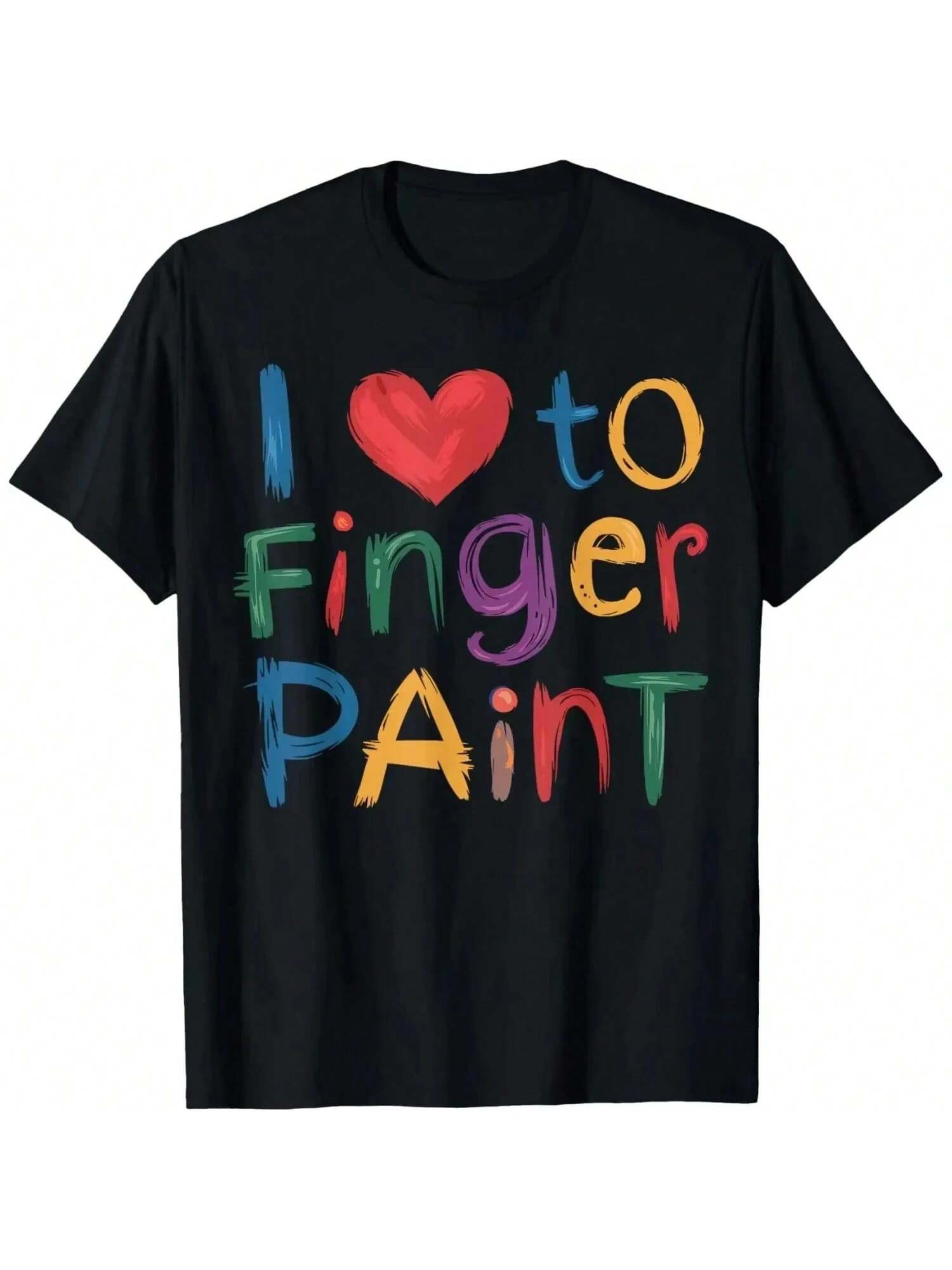 I Heart Love To Finger Paint I m Paint Cute Couple Valentine s Day unisex And Wounisex s Gender T-Shirt S разноцветный