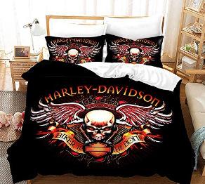 Eagle Motorcycle Series Bedding Three-piece Set
