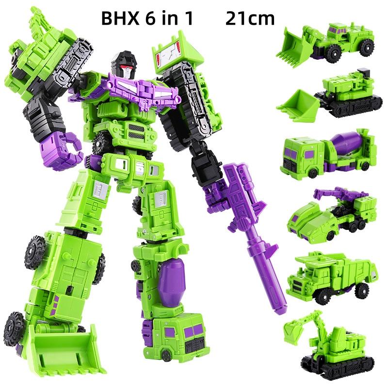 

21cm Baohaixing Mini Devastator Toy Transformation Robot Car Action Figure Excavator Engineering Vehicle Model Kids IN KO 6 1 Poseable Articulated