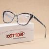 Kunststoff Lesebrille für Herren Große Katzenaugen Modische Weitsichtigkeitsbrille für Damen Blaulichtfilter Brille Alterssichtigkeit +1+1.5+2.0+2.5+3.0+3.5+4.0