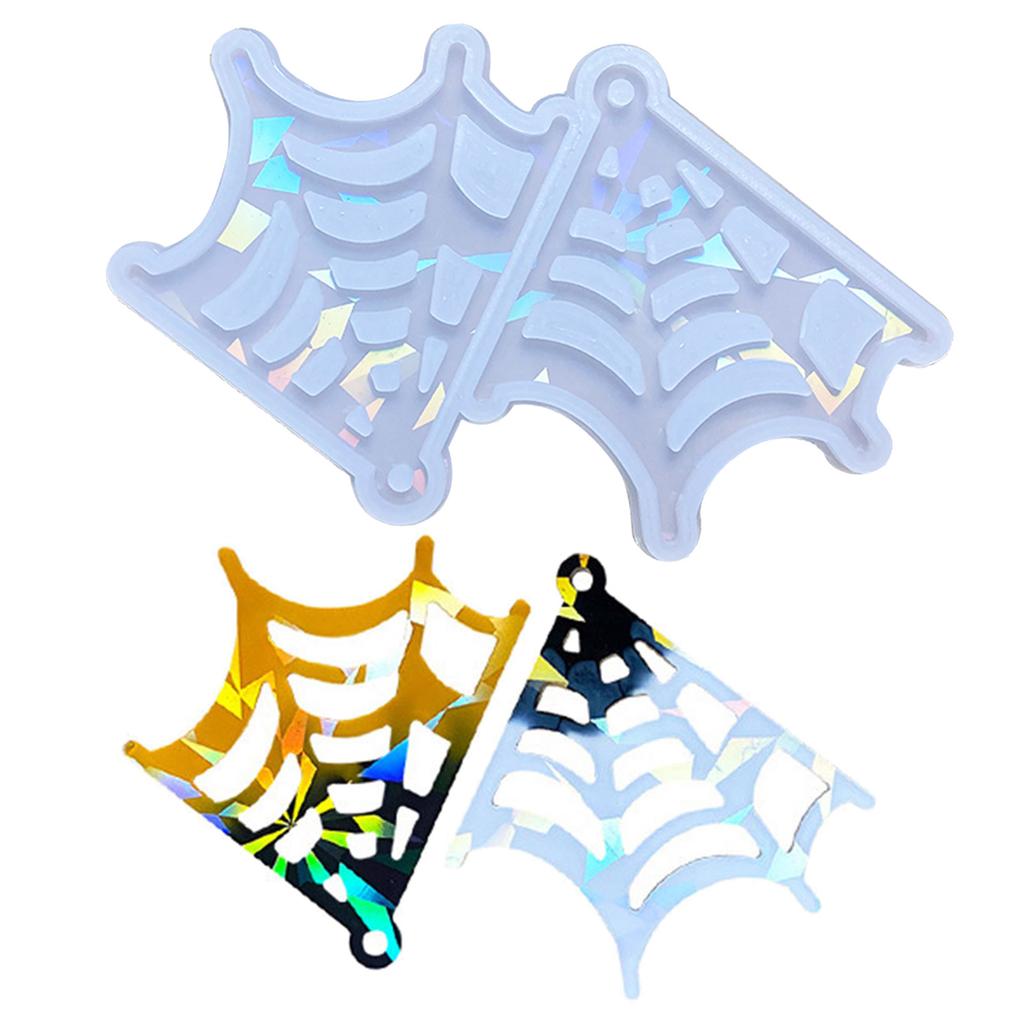 Spiderweb Silicone Mold Holographic Resin Mold DIY Keychain Jewelry Earring Pendant Tool Craft Making Supplies