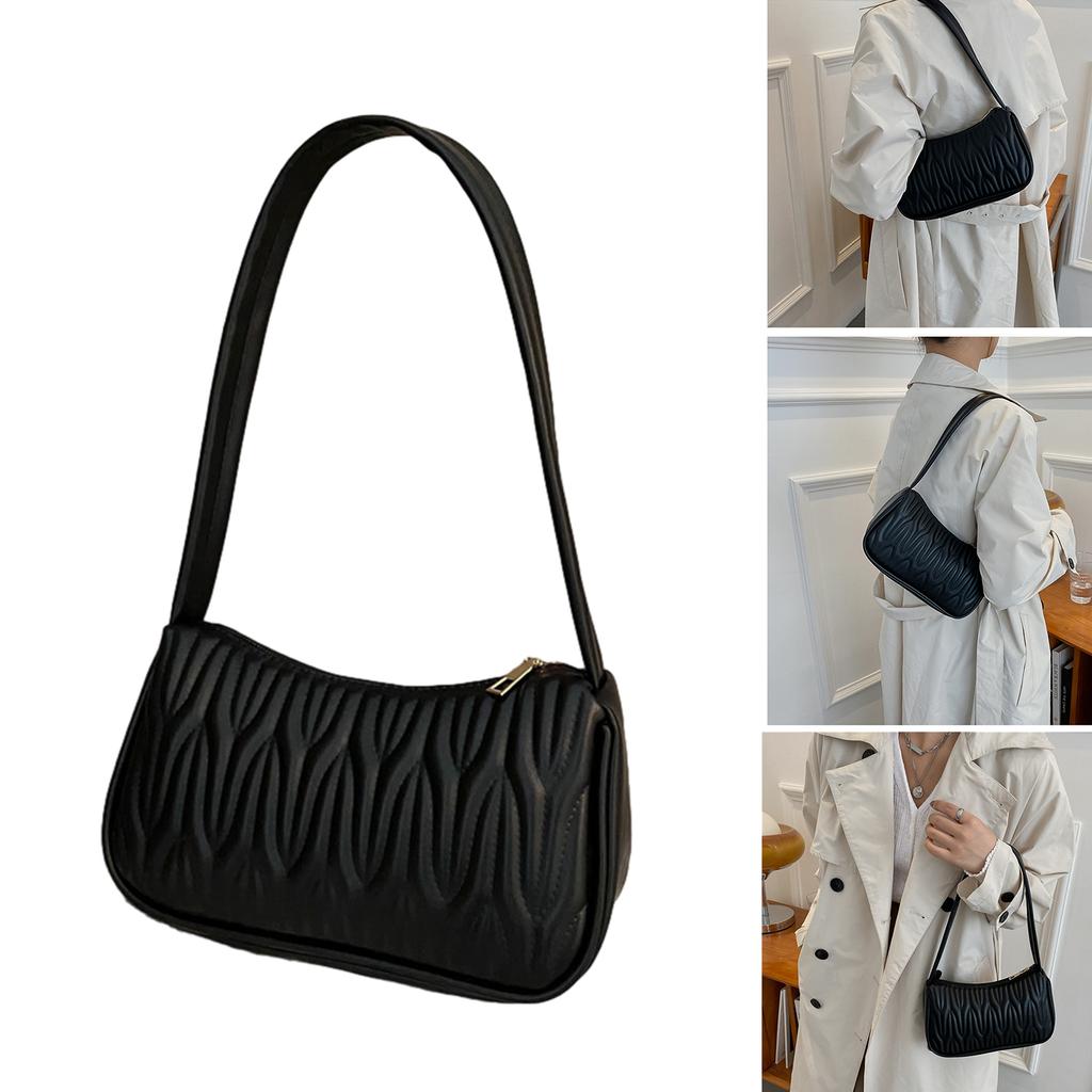 2023 Shoulder Bag PU Tote Bag Handbag for Girl Women Underarm Bag Fashion Solid Color Trendy Bag Versatile Armpit Bag