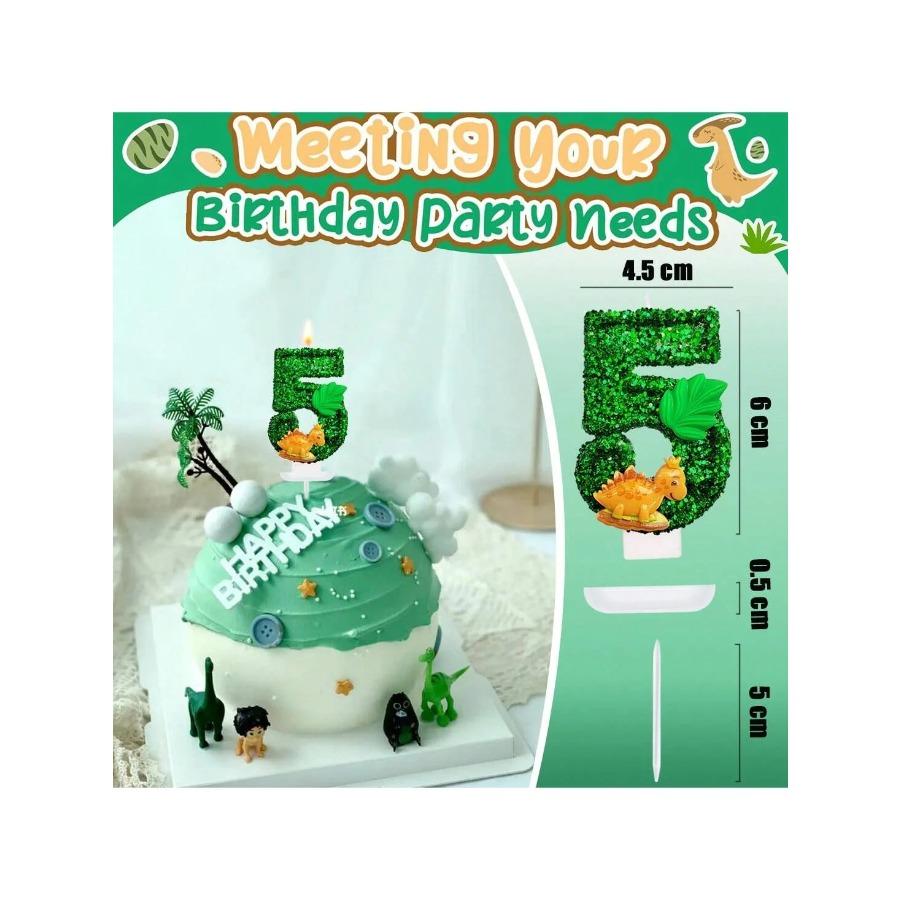 0-9 Number Birthday Candle Happy Birthday Cake Candle Birthday Baking Anniversary Dinosaur Themed Party Supplies