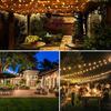 7/12M Solar Led G40 Globe Christmas Garland Street Fairy String Light Wedding Bulb Outdoor Lamp For Party Holiday Garden Light