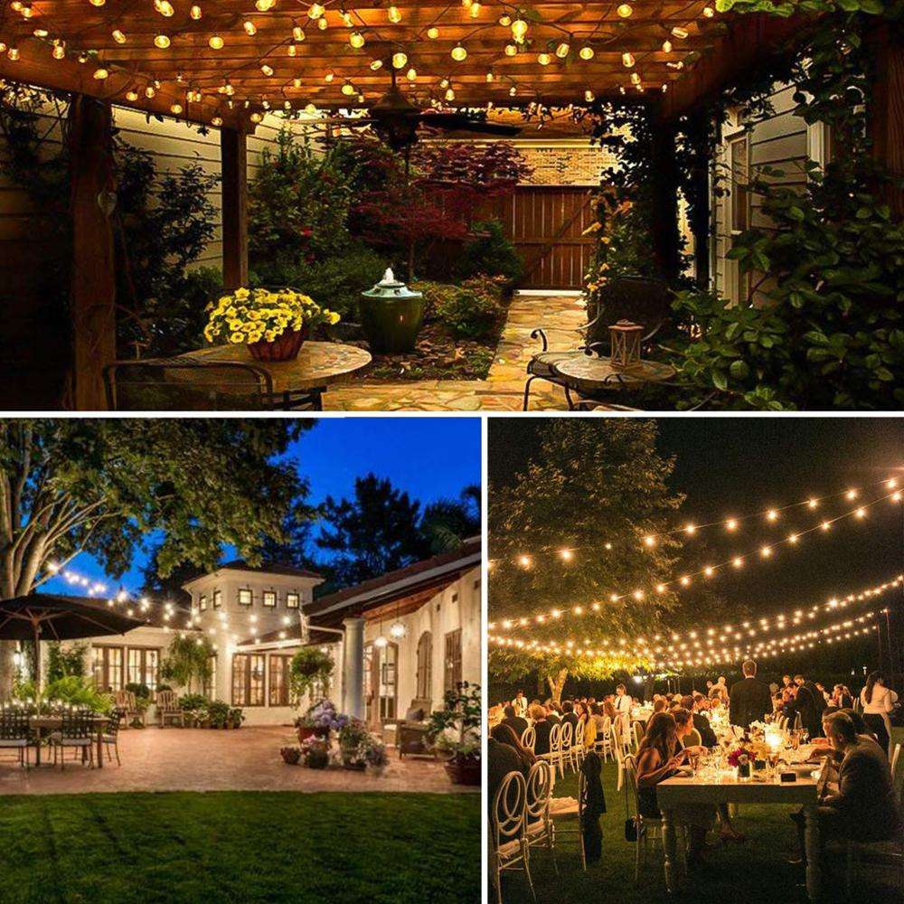 7/12M Solar Led G40 Globe Christmas Garland Street Fairy String Light Wedding Bulb Outdoor Lamp For Party Holiday Garden Light